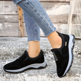 Women's Breathable Slip On Running Sneakers - Comfortable Low Top Sports Shoes for Casual Walking