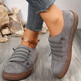 Women's Lightweight Low Top Sneakers - Casual Lace Up Outdoor Shoes