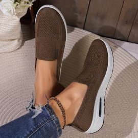 Women's Air Cushion Rocker Shoes - Comfortable Low Top Slip On Sock Shoes for Casual Walking