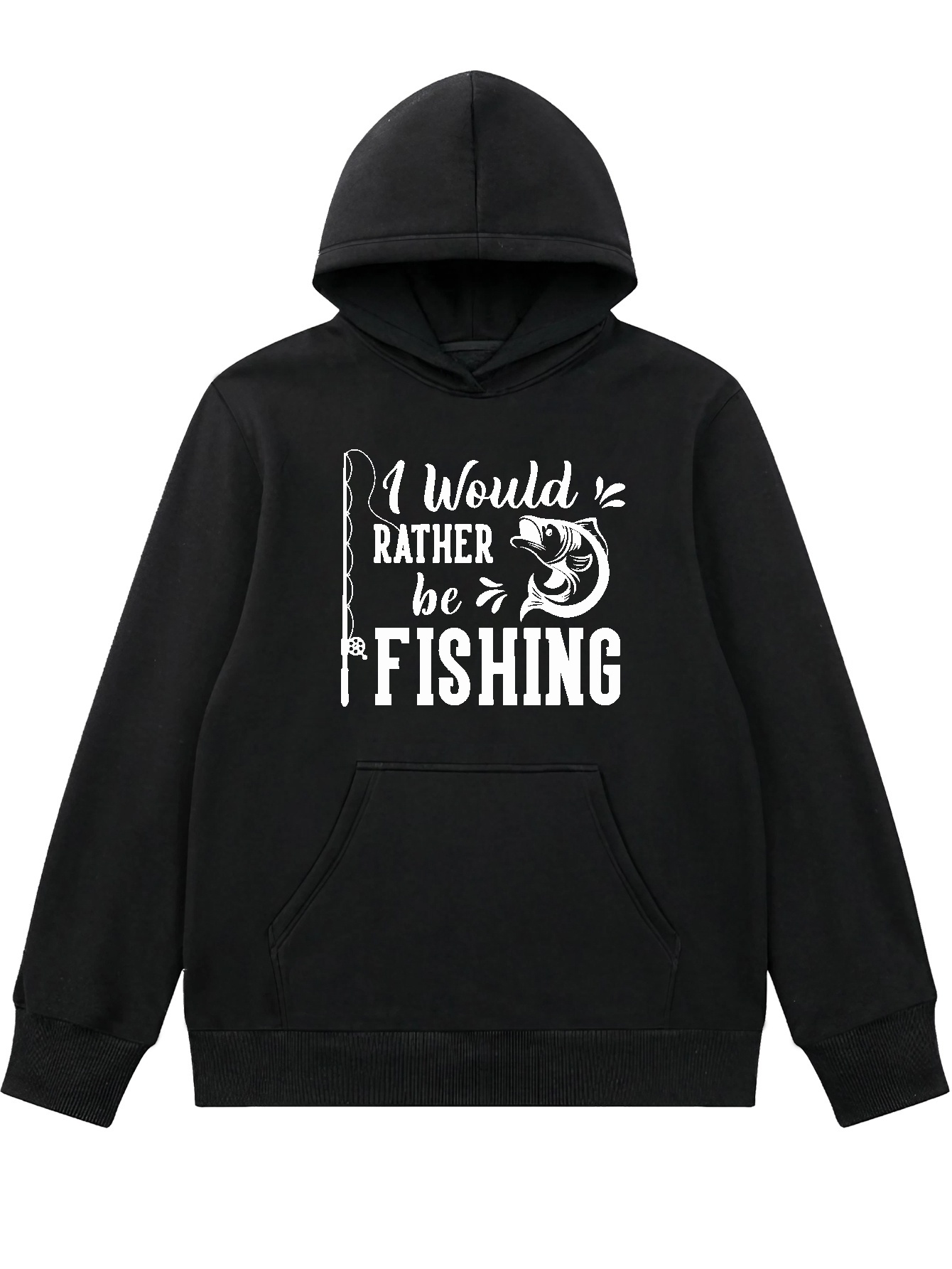 fish pattern and letter print hoodie cool hoodies for men mens casual graphic design pullover hooded sweatshirt with kangaroo pocket streetwear for winter fall as gifts details 20