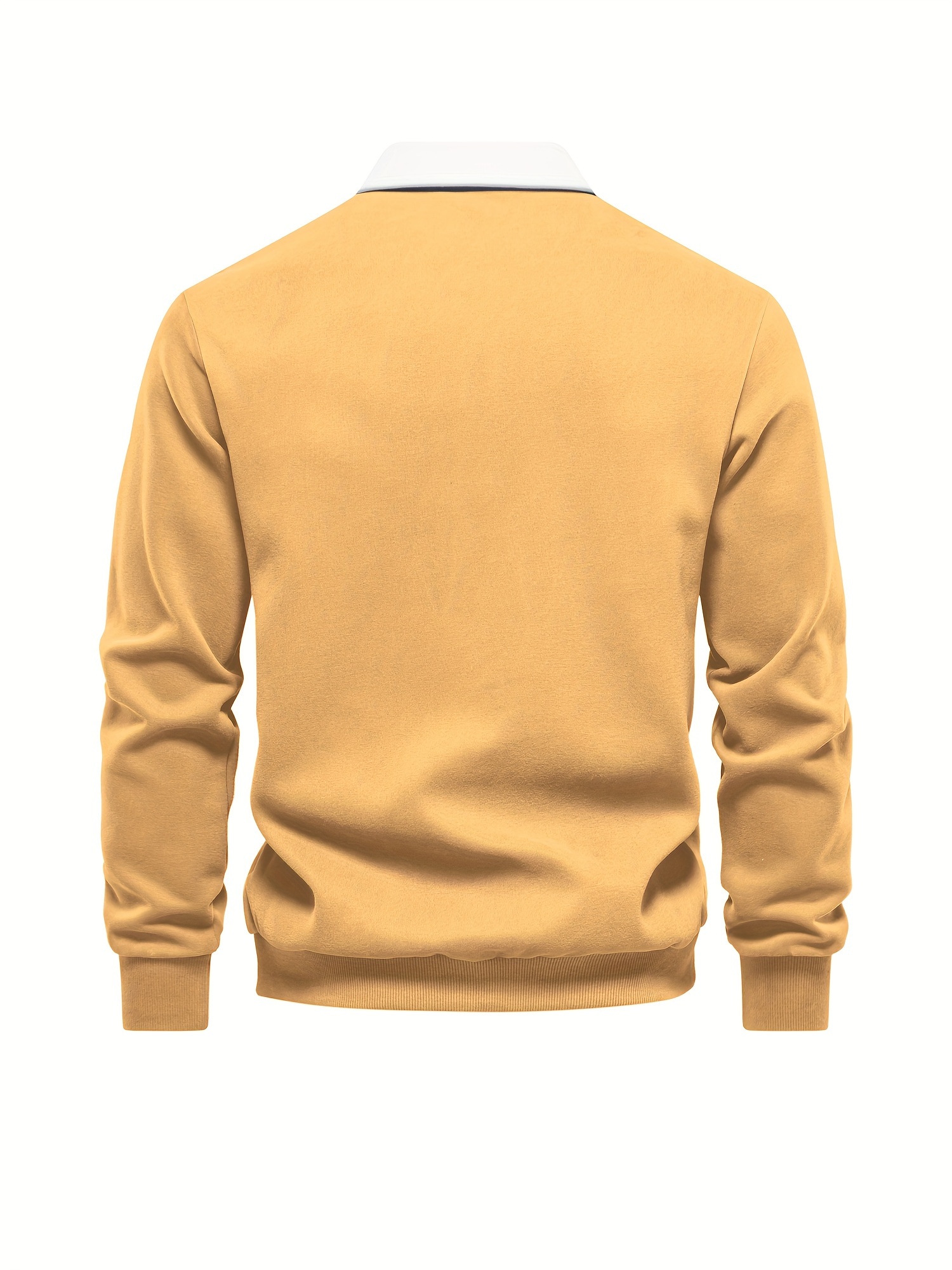 cotton blend retro color block mens casual pullover long sleeve lapel shirt for spring fall mens clothing details 45