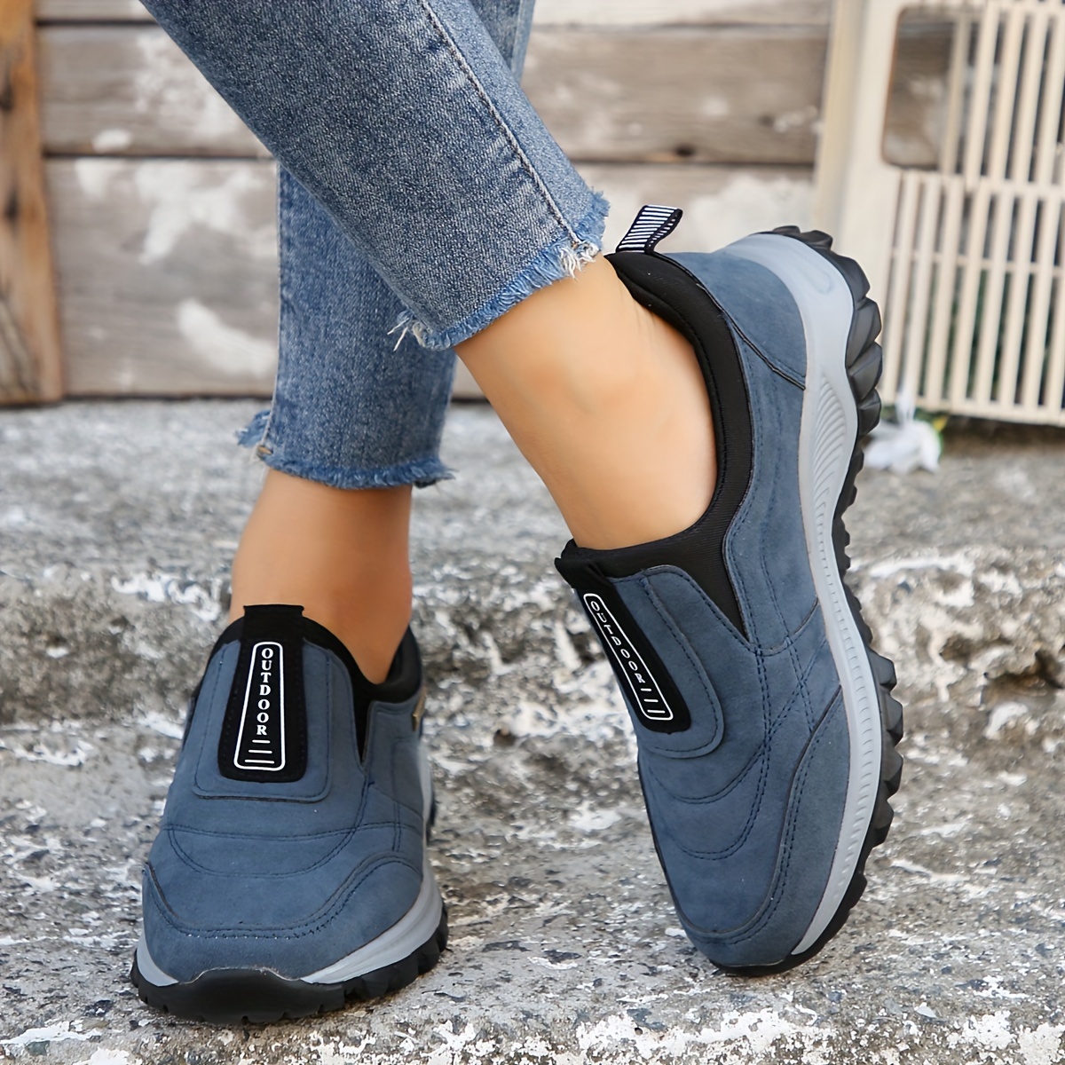 womens low top sports shoes casual breathable slip on running sneakers comfortable walking trainers details 3