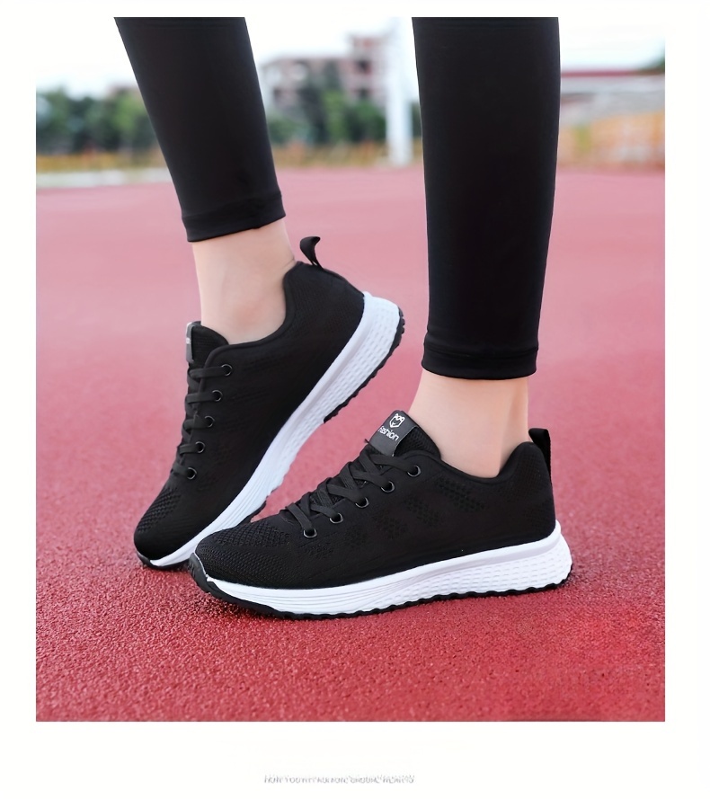 womens breathable mesh platform sneakers casual lace up outdoor shoes comfortable low top shoes details 7