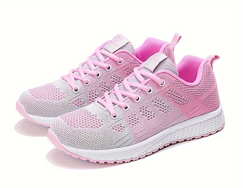 womens breathable mesh platform sneakers casual lace up outdoor shoes comfortable low top shoes details 9