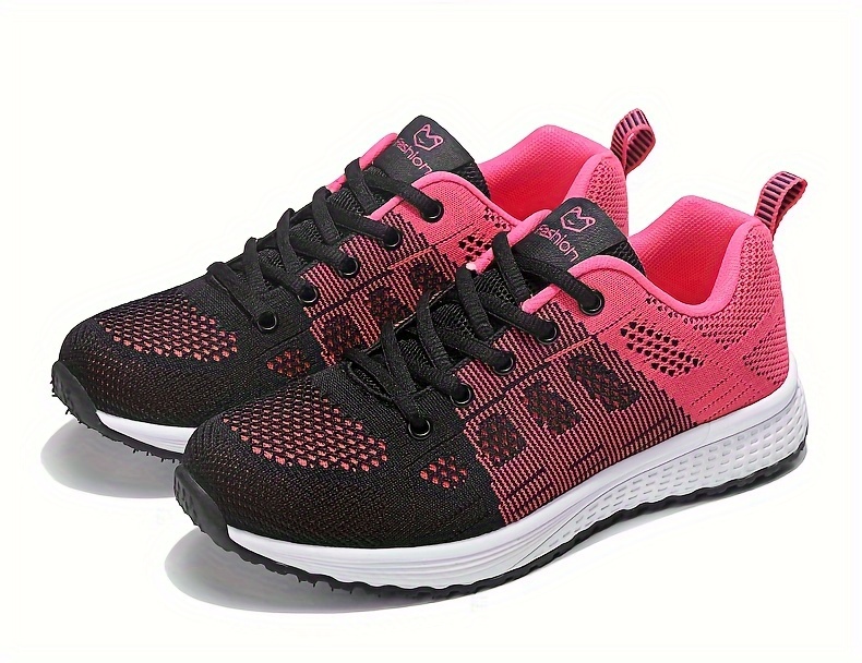 womens breathable mesh platform sneakers casual lace up outdoor shoes comfortable low top shoes details 13