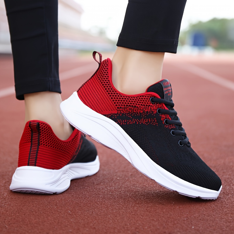 womens breathable mesh sneakers casual lace up outdoor shoes lightweight low top running shoes details 2