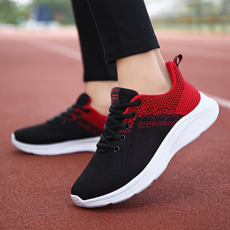 womens breathable mesh sneakers casual lace up outdoor shoes lightweight low top running shoes details 5