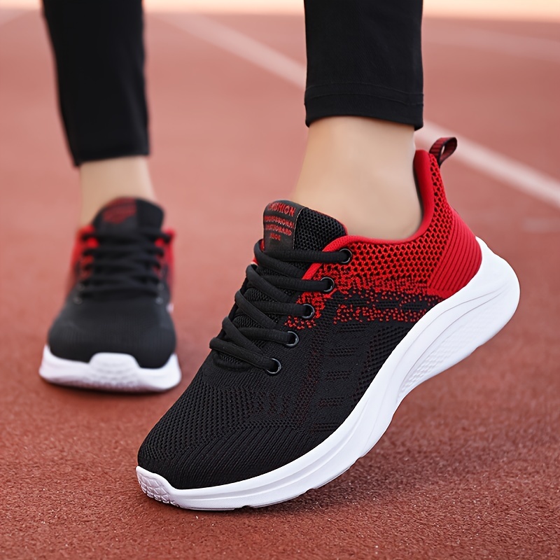 womens breathable mesh sneakers casual lace up outdoor shoes lightweight low top running shoes details 7