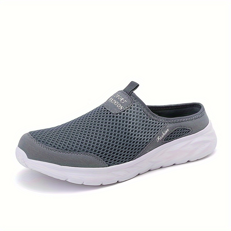 Plus Size Men s Solid Colour Mesh Breathable Hollow Out Clogs, Comfy Non Slip Casual Durable Slippers For Men s Outdoor Activities details 15