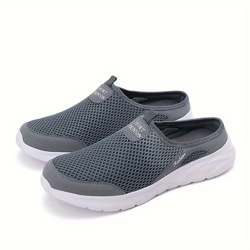 Plus Size Men s Solid Colour Mesh Breathable Hollow Out Clogs, Comfy Non Slip Casual Durable Slippers For Men s Outdoor Activities details 17