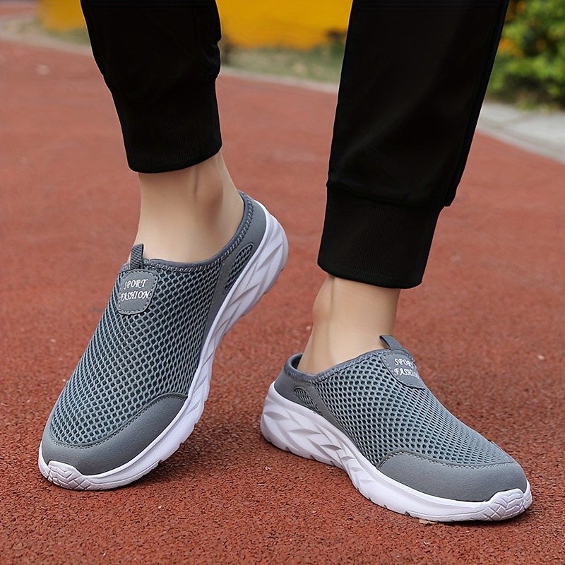 Plus Size Men s Solid Colour Mesh Breathable Hollow Out Clogs, Comfy Non Slip Casual Durable Slippers For Men s Outdoor Activities details 29